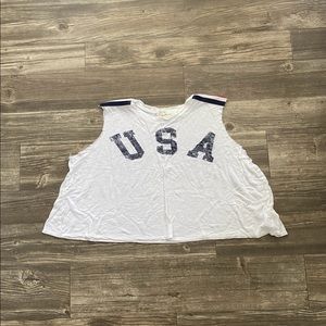 USA cropped T- shirt
